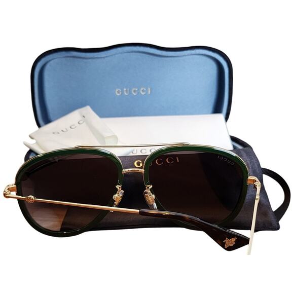 Gucci Green and Red Sunglasses - Picture 8 of 9